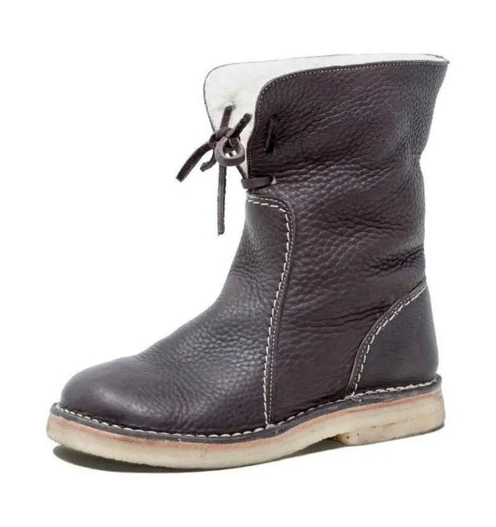 Charlot™ - Leather Boots with Wool Lining