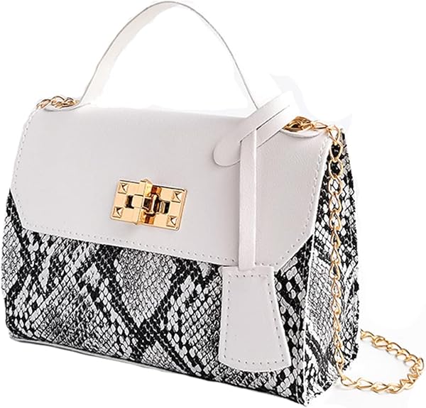 Fiorenza | Snakeskin Print Chain Bag