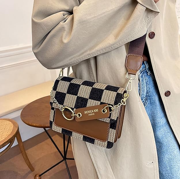 oliviamae™ | Vintage Checkerboard Crossbody Bag