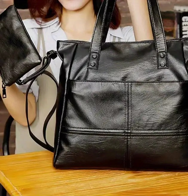 Annelies - Retro Vegan Leather Tote