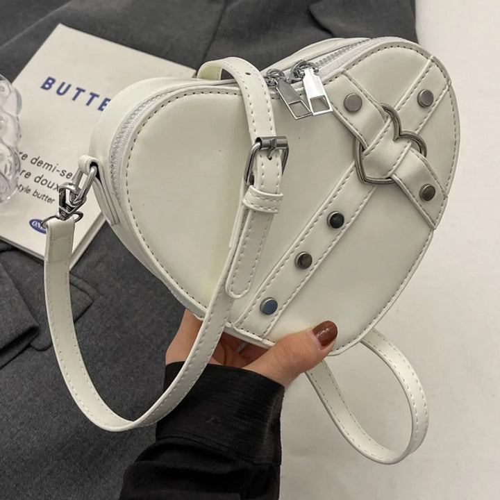 Lila - Heart-Shaped Rivet Bag