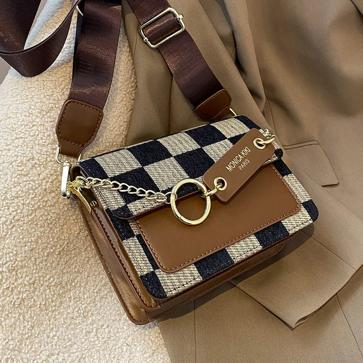 oliviamae™ | Vintage Checkerboard Crossbody Bag