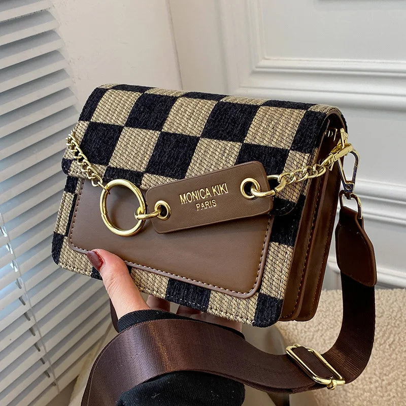 oliviamae™ | Vintage Checkerboard Crossbody Bag