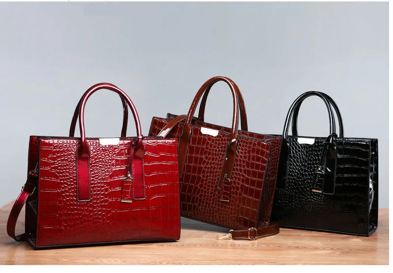 Fiorenza | Luxury Crocodile Pattern Tote Bag