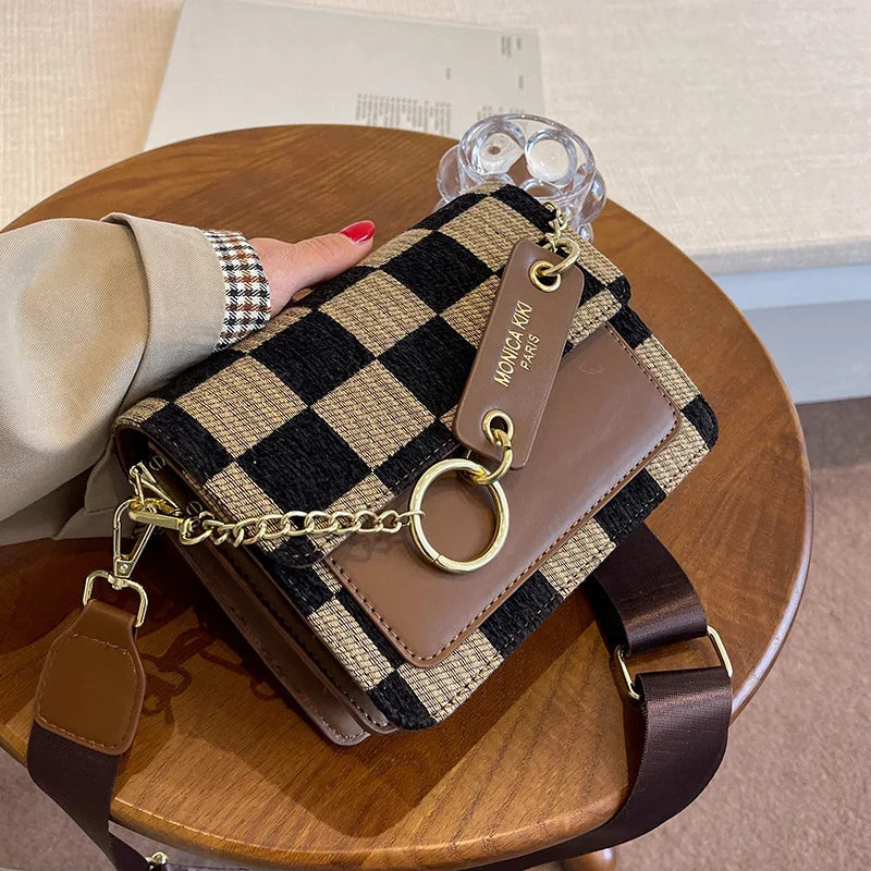 oliviamae™ | Vintage Checkerboard Crossbody Bag