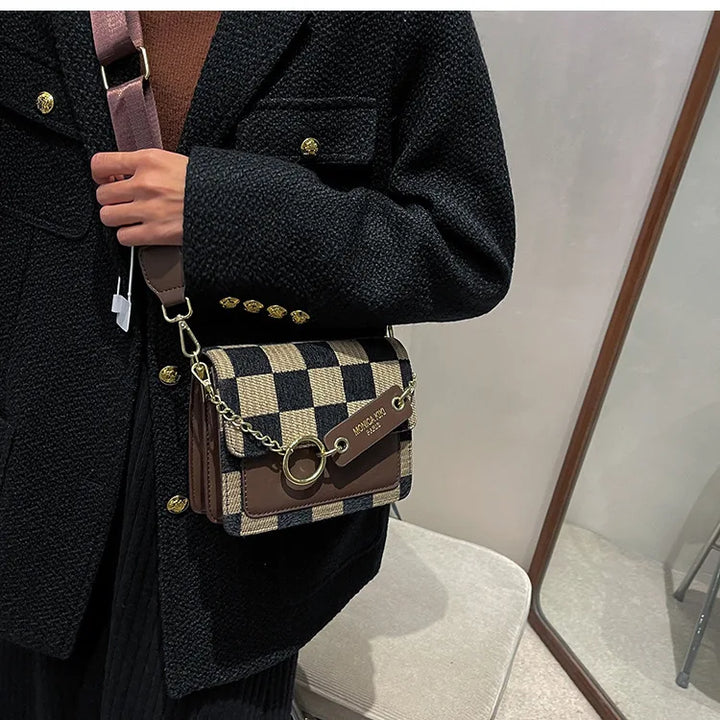 oliviamae™ | Vintage Checkerboard Crossbody Bag